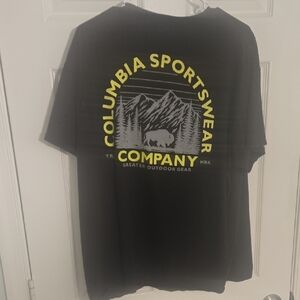 Columbia Men’s Black Short-Sleeve Tee with Yellow Graphic